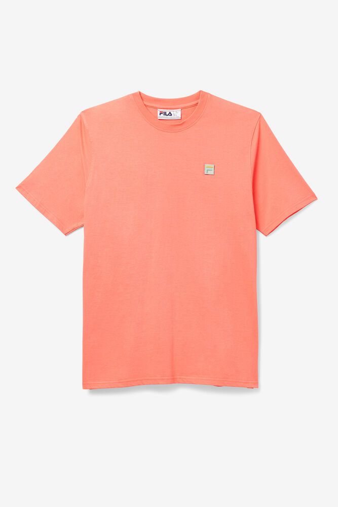 Fila T-Shirt Mens Orange Quartz - Ireland 23658-PEOY